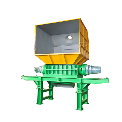 Speciaal voor de industrie dubbelrolmachine voor afval tapijt en kledingcrusher 90KW*2