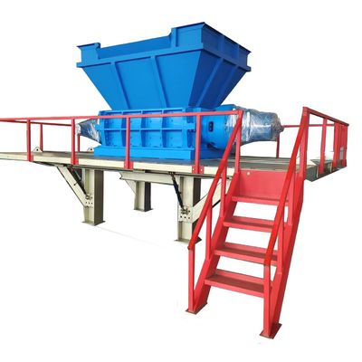 8000 kg gewicht roestvrij staal schroot metaal versnipperen met conveyor crusher machine