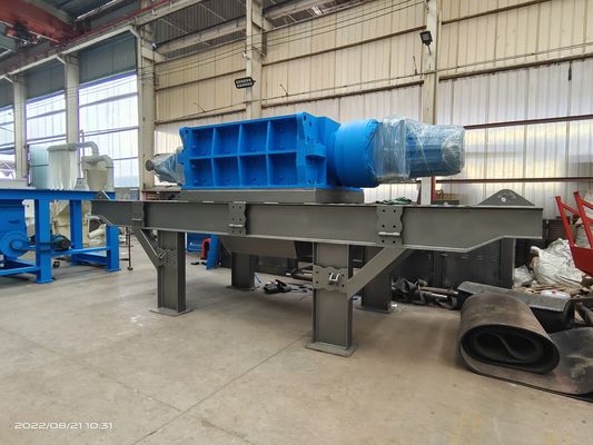 8000 kg gewicht roestvrij staal schroot metaal versnipperen met conveyor crusher machine