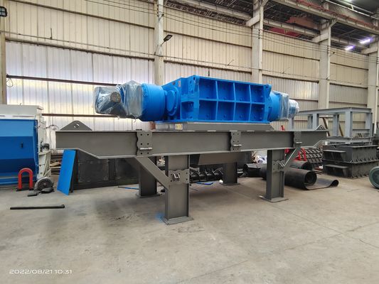 8000 kg gewicht roestvrij staal schroot metaal versnipperen met conveyor crusher machine