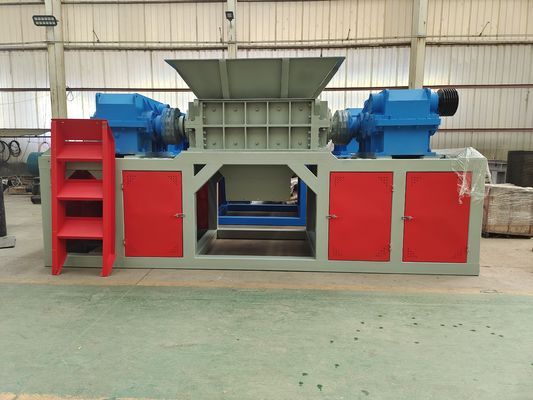 Carbon Steel Double Rotor Shredder 8000KG Gewicht aanpasbaar voor verschillende industrieën