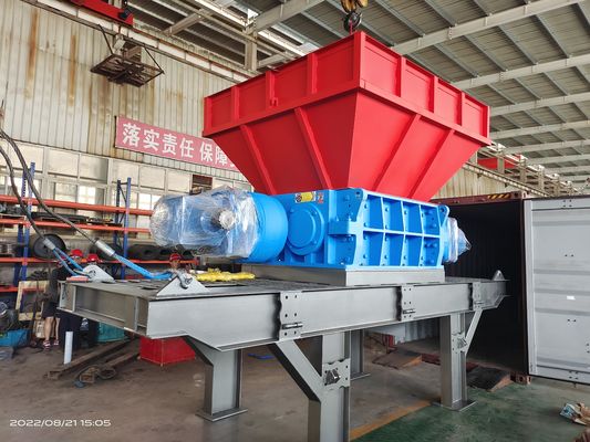 Metalen schrootmachine met hoge capaciteit, dubbele schachtmachine met een hoog veiligheidsniveau