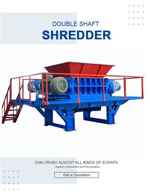 Bouwmaterialen winkels Dubbele as shredder Scher quilt crusher voor multifunctionele