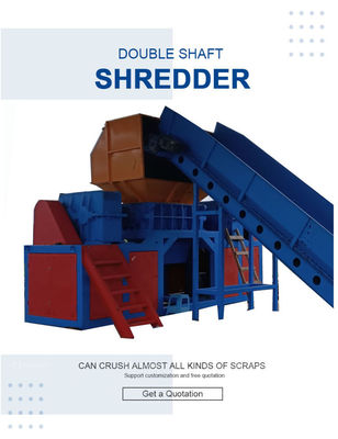 Bouwmaterialen winkels Dubbele as shredder Scher quilt crusher voor multifunctionele