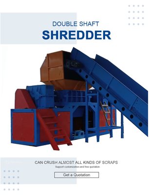 8000 kg High Torque Afvalpapier gegolfde vellen Recycling Carton Box Cardboard Shredder